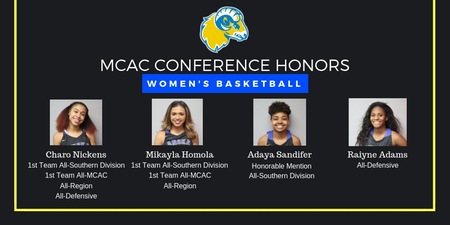 Four Golden Rams Earn MCAC/Region Honors